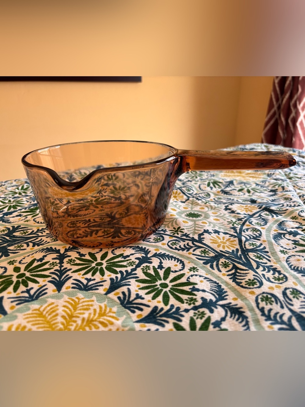 Vintage Corning Ware Visions Amber Glass Pour Pot (1L capacity)
